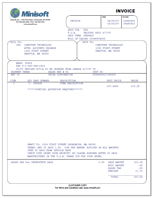 invoice